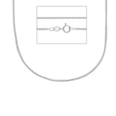 Damen Halskette aus 18 Karat Weissgold, ca. 2.95 Gramm - MSB025BB
